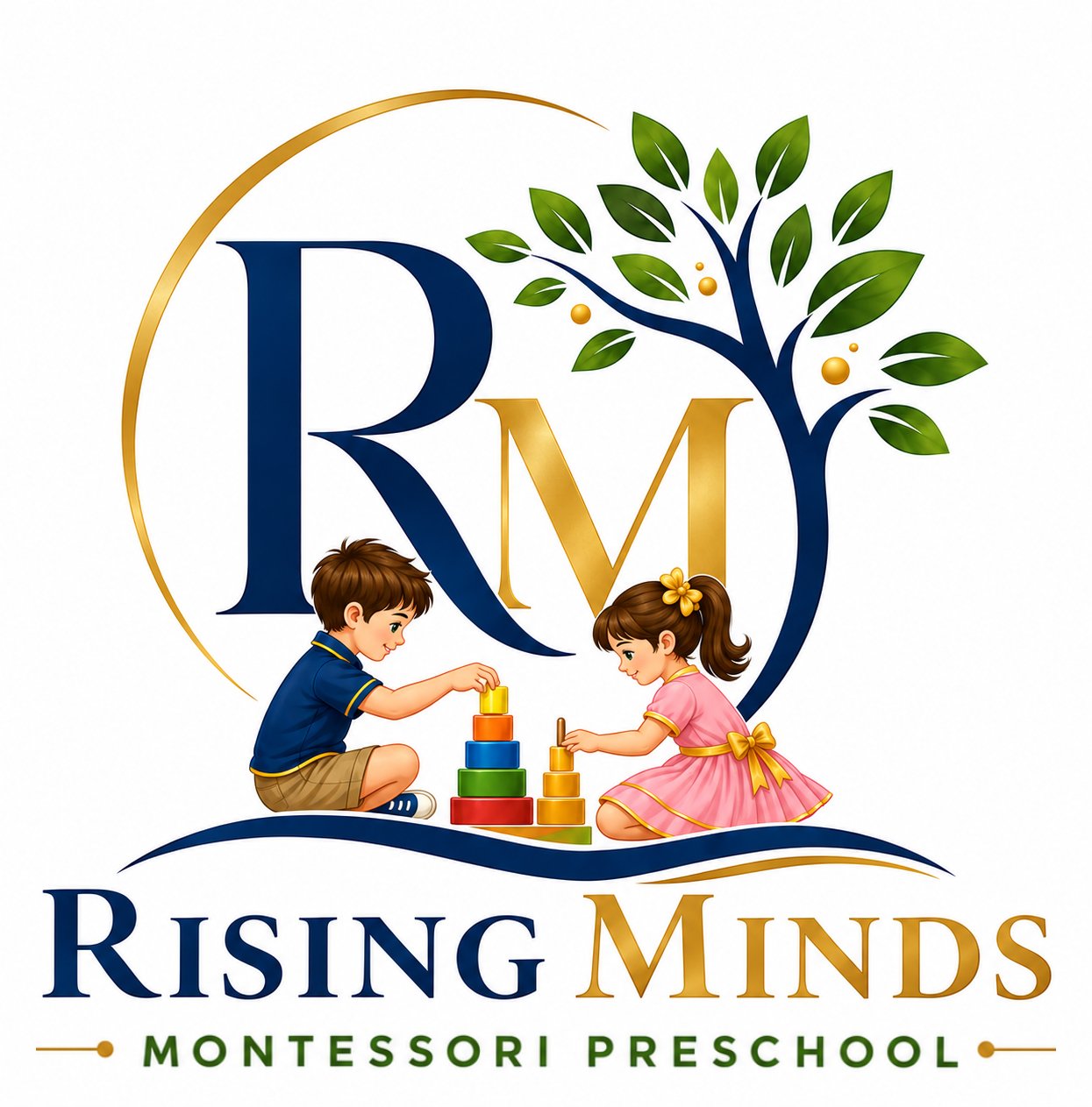 Rising Minds Montessori Preschool logo